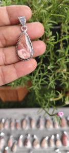 สร้อยคอจี้คริสตัลโรโดโครไซต์สีชมพู - Product Image 4