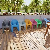 AVRO Chaise de Jardin Moderne en PVC – Mobilier d'Extérieur Durable pour Jardin, Salle à Manger, Hôtel et Cuisine