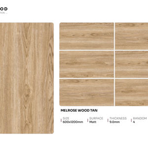 กระเบื้องพอร์ซเลนลายไม้ดีไซน์หรูหรา ผิวด้าน ขนาด 600x1200 มม. ลายไม้ธรรมชาติ สำหรับตกแต่งภายใน - Product Image 1