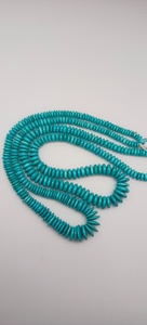 Perles de pierre précieuse turquoise Sleeping Beauty d'Arizona naturelles, forme bouton, lisses, taille 5,50 mm - 11,50 mm, qualité supérieure, pour bijoux - Product Image 3