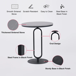 Hot Selling Design Black <b>Side</b> <b>Table</b> Home Furniture Round Shape Corner <b>Table</b> Cabinet for Living Room, <b>Drawing</b> Room - Product Image 3
