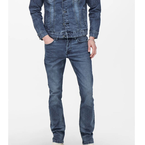Nuevo Diseño: Jeans de Mezclilla Azul para Hombre, Corte Slim Fit, Cierre de Cremallera, Transpirables, Ecológicos, Estilo Urbano, con OEM - Product Image 1