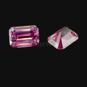 Diamante de Laboratorio en Forma de Esmeralda Rosa Oscuro DEF VVS VS HPHT CVD, Piedra Suelta para Joyería, Venta al Por Mayor - Product Image 2