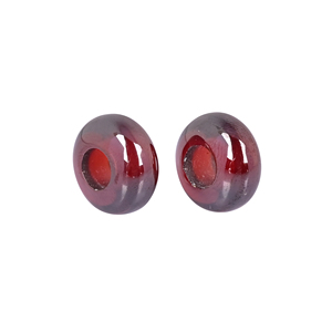 Perles d'hydrogel grenat 14x7x5.5mm, pierre synthétique pour la fabrication de bijoux - Product Image 4