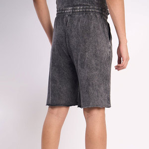Nouveauté en promotion : Short décontracté pour homme en coton 100% respirant, style unique, effet délavé à l'acide - Product Image 2