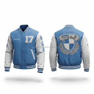 Chaqueta Bomber Varsity con Parches Degradados y Letras, Estilo Hip Hop, Impermeable y Resistente al Viento, de Poliéster/Algodón, Venta al Por Mayor - Product Image 6
