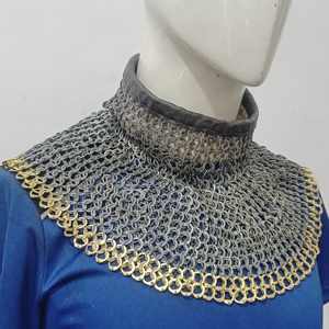 ชุดเกราะคอปกแบบย้อนยุคทำจากเหล็กอ่อนและทองเหลืองดีไซน์ไม่เหมือนใครคอปกแบบอัศวินยุคกลาง - Product Image 4