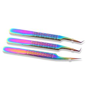 Pinces à épiler professionnelles pour extensions de cils avec une prise parfaite, pinces à épiler antistatiques pour salon, vente en gros en usine - Product Image 2