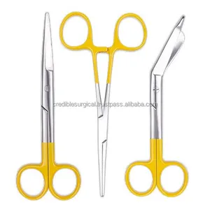 多功能不锈钢绷带剪刀，带彩色手柄，适用于护士急救绷带切割剪刀