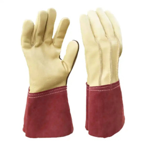 Gants de soudeur en cuir pleine fleur de qualité supérieure, réfléchissants, ignifuges, pour la construction et la lutte contre les incendies - Product Image 2
