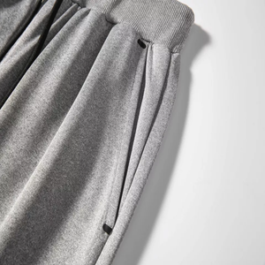 Unisex Gray Fleece <strong>Half</strong>-Zip <strong>Jacket</strong> Full Sleeve Casual Autumn Wear Breathable Solid Design Regular Fit Polyester Material - Product Image 6