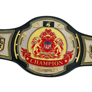 Ceinture de championnat de la ligue de football fantastique FFL - Ceinture de sport noire personnalisable avec détails dorés - Trophée de collection haut de gamme - Product Image 5