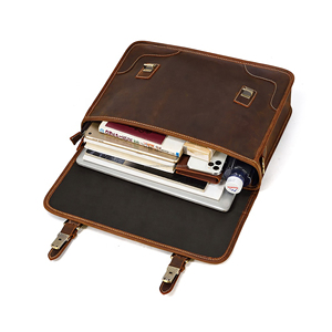 Porte-documents en cuir véritable avec logo personnalisé, sac pour ordinateur portable de qualité supérieure pour hommes, fabricant OEM ODM, fournisseur en gros - Product Image 6