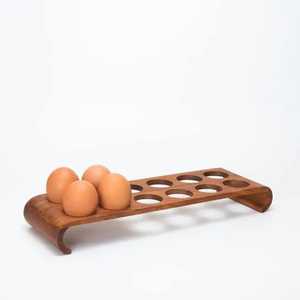 Wooden <b>Egg</b> Holder Rack 2 Tier Farmhouse <b>Egg</b> <b>Storage</b> Stand Kitchen Countertop Organizer Durable <b>Egg</b> Display Tray Eco-Friendly - Product Image 4