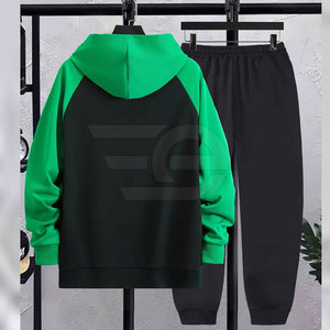 Ensemble de survêtement à capuche pour homme, sport de plein air, décontracté, gym, jogging, coupe ajustée, avec poches, tenue de sport confortable - Product Image 2