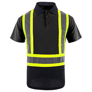 Vêtements de sécurité personnalisés 100% coton, polos de sécurité pour la construction, vêtements de travail réfléchissants, polos de sécurité pour les travailleurs - Product Image 5