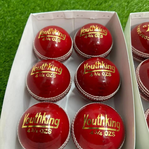 High Quality Hand Stitched Hard Leather Youth Size Red Cricket <b>Ball</b> Custom Logo Best Price Premium Leather <b>Ball</b> Best Quality - Product Image 1