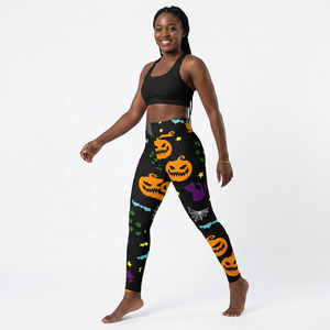 Leggings de Yoga Estampados, Cintura Alta, Largos, Spandex, Poliéster, Elásticos en Cuatro Direcciones, Pantalones para Mujer - Product Image 5