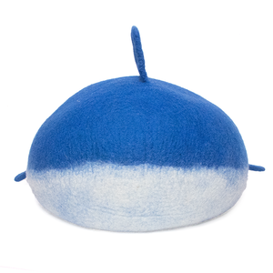 Cute Cartoon Whale Cat Bed Cave Round Wool Felt Soft <b>Indoor</b> Pet Bed for Cats All Seasons Cat Cave Manufacturer - Product Image 4