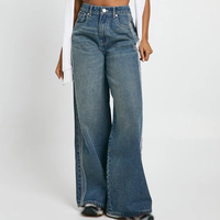 Jeans en denim droits pour femmes, respirants, sexy, vintage, avec nœud, style streetwear décontracté, vente en gros, exportation directe usine, marché mondial