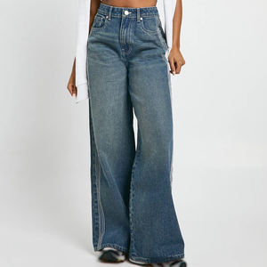 Jeans en denim droits pour femmes, style décontracté streetwear vintage avec nœud, vente en gros, fournisseur d'usine pour l'exportation, marché mondial - Product Image 5