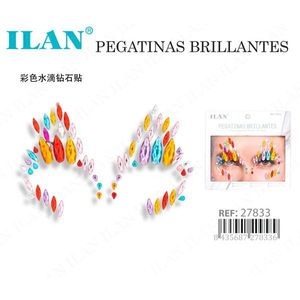 Adesivi per il Viso Ilan Sparkling Gem, Decorazioni Colorate a Forma di Goccia per Occhi - Product Image 3