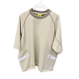 Manufacturer High Quality Oversized <b>Patchwork</b> Mesh Fabric T-<b>shirt</b> Side Pocket Quick-drying Breathable T-<b>shirt</b> - Product Image 1