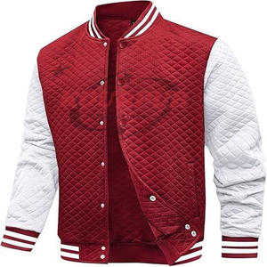 Veste universitaire personnalisée, style baseball, corps en laine, manches en cuir, veste brodée personnalisable pour le collège - Product Image 5