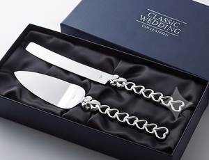 Modern Heart Style Silver <b>Cake</b> <b>Server</b> And Knife Set Elegant Cutlery For Wedding Anniversaries And Dessert Presentation - Product Image 4