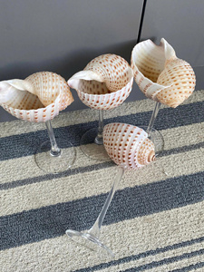 แก้วเปลือกหอยหรูหราสำหรับค็อกเทลสุดสร้างสรรค์และของตกแต่งบ้านสุดหรู แก้วดีไซน์พิเศษที่ได้แรงบันดาลใจจากมหาสมุทร เหมาะสำหรับงานแต่งงานริมชายหาด - Product Image 5