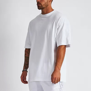 New Trending Unisex Boxy Drop Shoulder T-Shirt Custom Printed Logo Woven PolyesterCotton Street Fashion <b>Tunic</b> for Men - Product Image 5