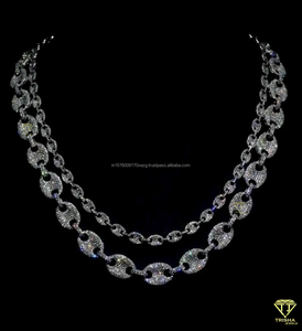 Streetwear Hip Hop Cuban Link Chain Iced Out Bling Jewelry Single Layer Men Women Moissanite Diamond <b>Statement</b> <b>Necklace</b> - Product Image 5