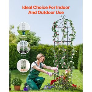 2 Confezioni di Tralicci da Giardino in Metallo Antiruggine 87 x 20 Pollici per Rose Rampicanti da Esterno - Recinzioni, Tralicci e Cancelli - Product Image 6