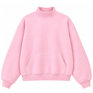 Cozy Custom Women’s Oversized Mock Neck <b>Long</b> <b>Sleeve</b> Sweatshirt Loose Fit Pullover Casual Streetwear <b>Top</b> - Product Image 2