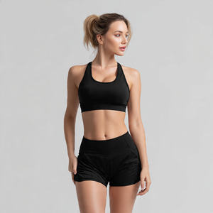 Ensemble de sport deux pièces pour femme : soutien-gorge de yoga et short de fitness à séchage rapide - Product Image 1