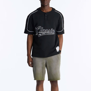 Shorts en jean Y2K décontractés et respirants en toile patchwork bleu pour hommes et femmes, style streetwear, avec motifs graphiques de dessins animés, tricotés, amples, camouflage, hip-hop - Product Image 3