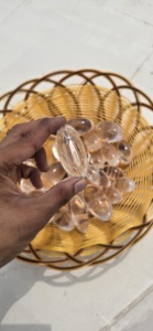 Cristal de quartz clair naturel, Shiva Lingam, pierre polie transparente, pierre précieuse spirituelle pour la méditation, vente en gros - Product Image 5