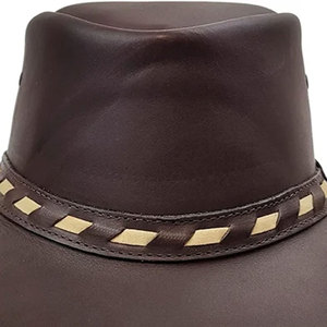 Premium 100% Polyester Cowboy <b>Hats</b> <b>Band</b> Unisex Casual Outdoor Customized Wide Western for Sale Made in Pakistan - Product Image 4