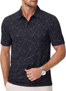 เสื้อโปโลกอล์ฟผู้ชายแขนสั้น เสื้อยืดพิมพ์ลายแห้งเร็ว เสื้อโปโลยืดหยุ่นระบายความชื้น - Product Image 2