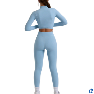 Women's Simple High Support <b>Racerback</b> Plaid Sports <b>Bra</b> Set Spandex Polyester Gym Yoga Fitness Front Custom Color Logo Wholesale - Product Image 2