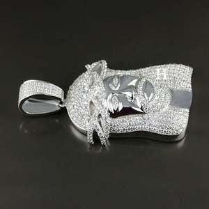 Colgante Personalizado con Diamantes Cultivados en Laboratorio, Diseño de Jesús, Oro 14K, Joyería Hip Hop, Diamante VVS CVD, Moissanita, Amuleto 3D para Hombre - Product Image 3