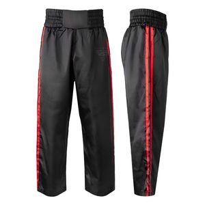 Pantalon en polyester à rayures verticales rouges, pantalon d'entraînement MMA, pantalon de kickboxing, équipement d'arts martiaux, bas de tenue pour entraînement de combat professionnel - Product Image 3