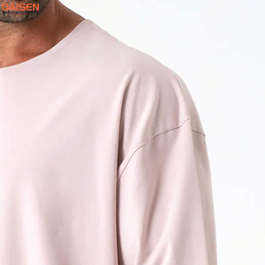 Camiseta de Algodón Oversize para Hombre, Ajuste Holgado, Transpirable, Manga Corta, Estilo Casual Urbano, Personalización de Marca, Fabricante Mayorista - Product Image 5
