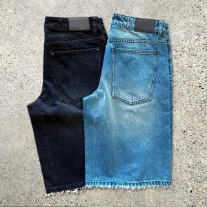 ผู้ผลิตกางเกงยีนส์ Pure Jean's Denim ผลิตเสื้อผ้าสตรีทแวร์ กางเกงยีนส์ขาสั้นผู้ชายสไตล์วินเทจแบบสั่งทำพิเศษ ประดับด้วยคริสตัล กางเกงยีนส์ขาสั้น AI-SH-35 - Product Image 5