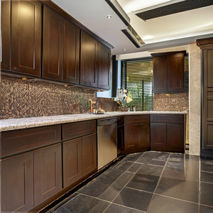 ชุดเฟอร์นิเจอร์ครัวสำเร็จรูปราคาโรงงานซานยาง ตู้ครัวไม้จริงแบบโมเดิร์นสั่งทำได้  ตู้ครัวอเนกประสงค์สไตล์เชคเกอร์ - Product Image 4