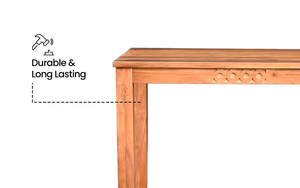 Solid Wood 4 Seater <b>Dining</b> Table Rectangular Hand Carved Wooden Table Straight Leg Classic Minimalist Modern <b>Dining</b> Furniture - Product Image 2