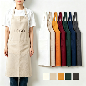Tablier de chef en coton imperméable personnalisé avec logo imprimé, tablier de cuisine pour adultes, tablier de cuisine pour hôtel, restaurant - Product Image 2