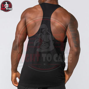 Servicio OEM ODM en un solo color negro sólido. Buen proveedor con logotipo propio. Ropa deportiva con logotipo totalmente personalizado. Camisetas sin mangas para hombre con impresión de logotipo. - Product Image 3