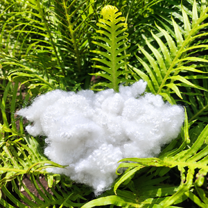 Fibre de polyester recyclée non siliconée conjuguée creuse (HCD). Caractéristique antistatique Meilleur prix ISO OEKO - Product Image 2