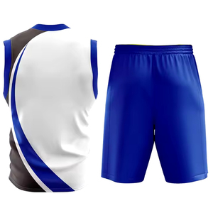 Ensembles de gilets et shorts sans manches à col en V 100 % polyester pour le basketball, vêtements de sport à prix abordables, uniformes de basket-ball - Product Image 2